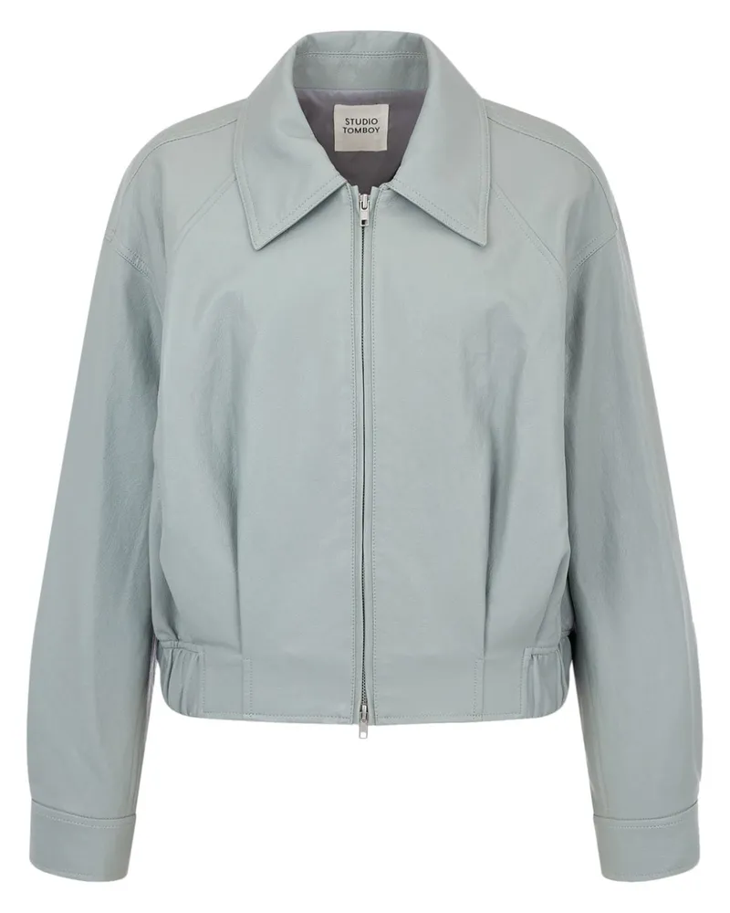 STUDIO TOMBOY Blousonjacke aus Faux-Leder - Blau Blau