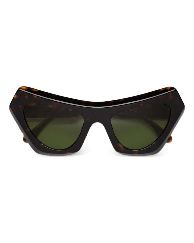 Marni Geometrische Sonnenbrille - Braun Braun