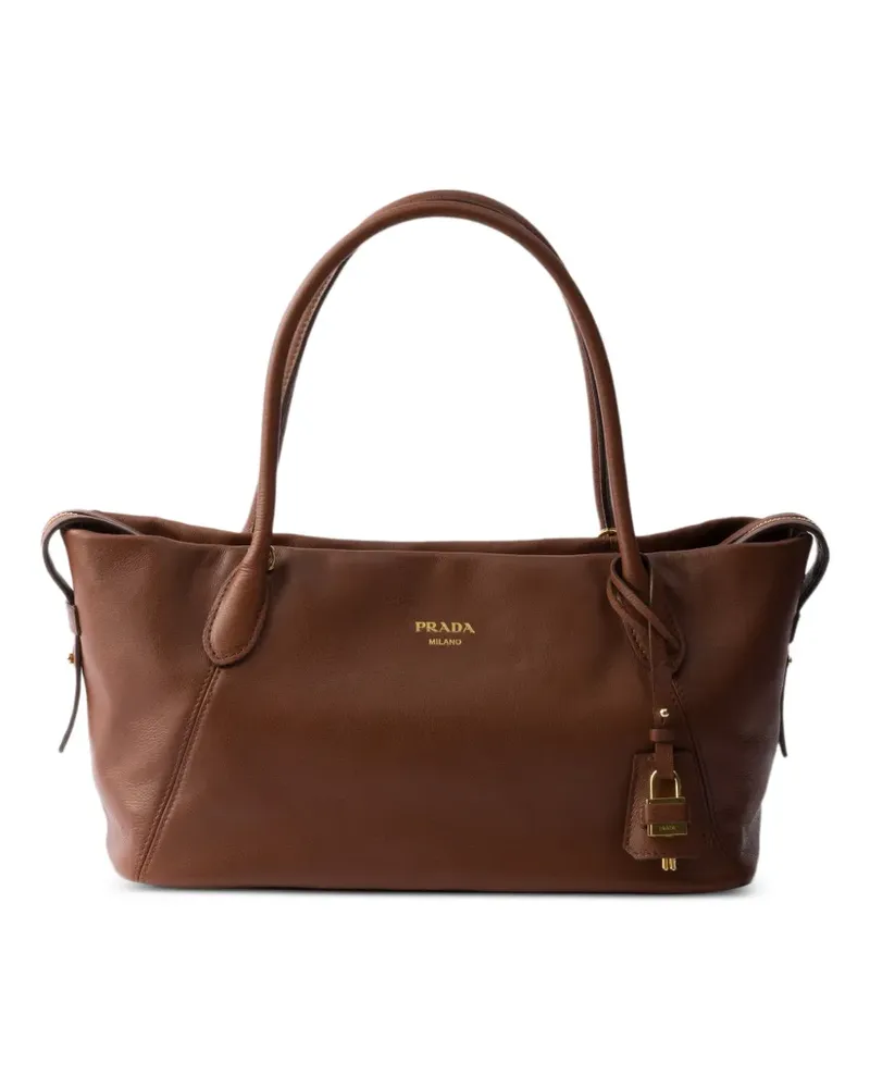 Prada large leather tote bag - Braun Braun