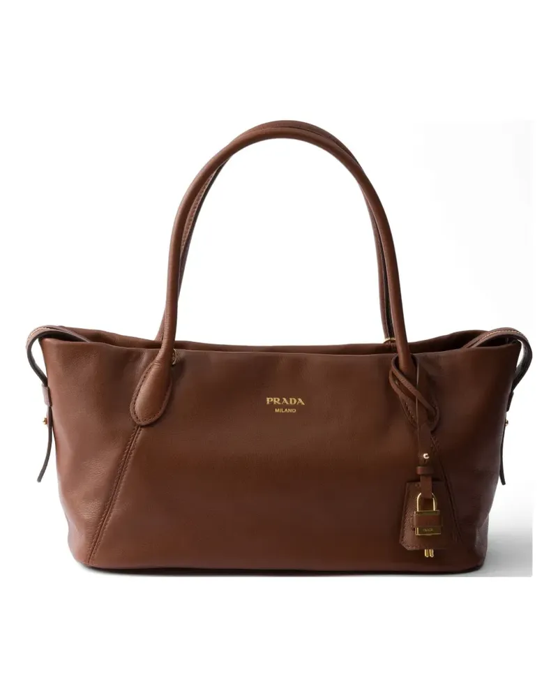 Prada large leather tote bag - Braun Braun