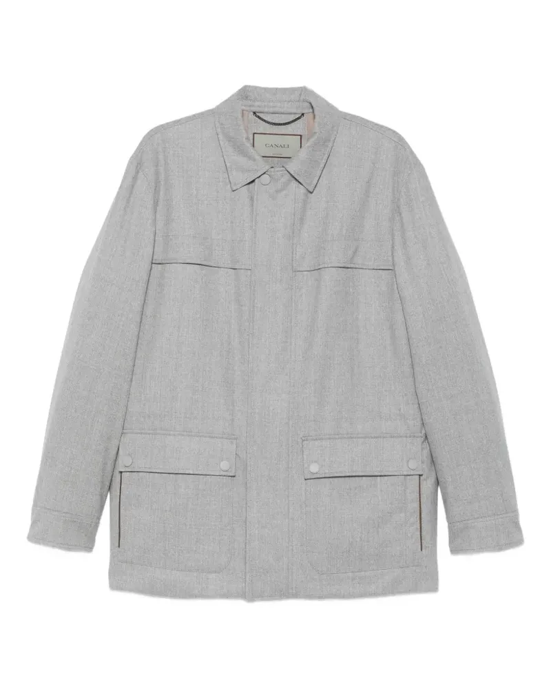Canali Jacke mit aufgesetzten Taschen - Grau Grau