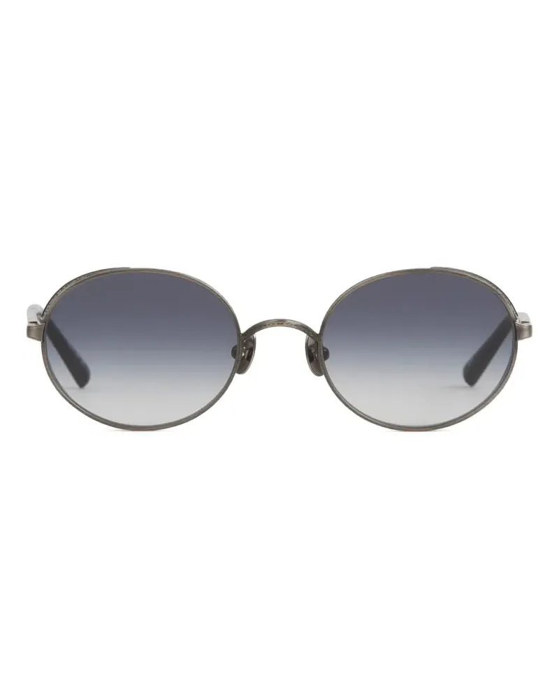 MATSUDA Sonnenbrille mit rundem Gestell - Silber Silber