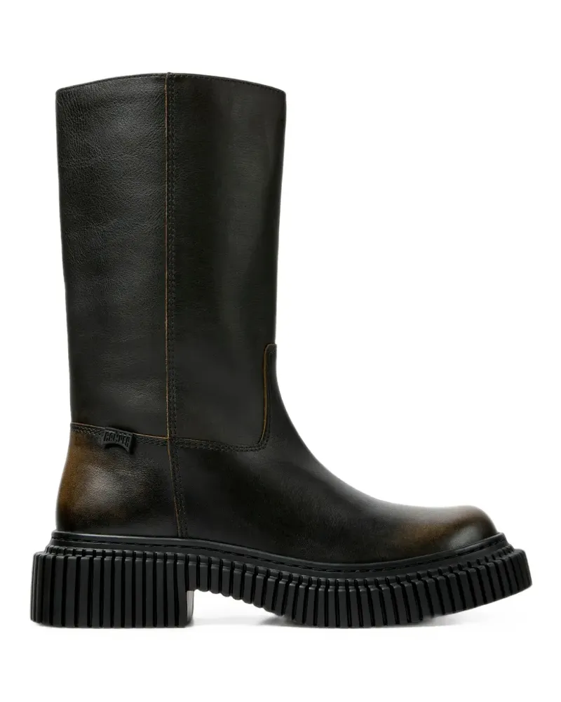Camper Pix Berlin Bikerstiefel - Schwarz Schwarz