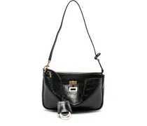 Rodeo Mini-Tasche mit Kroko-Effekt - Schwarz