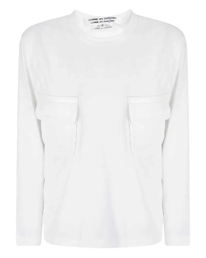 Comme des Garçons flap-pocket long-sleeve T-shirt - Weiß Weiß