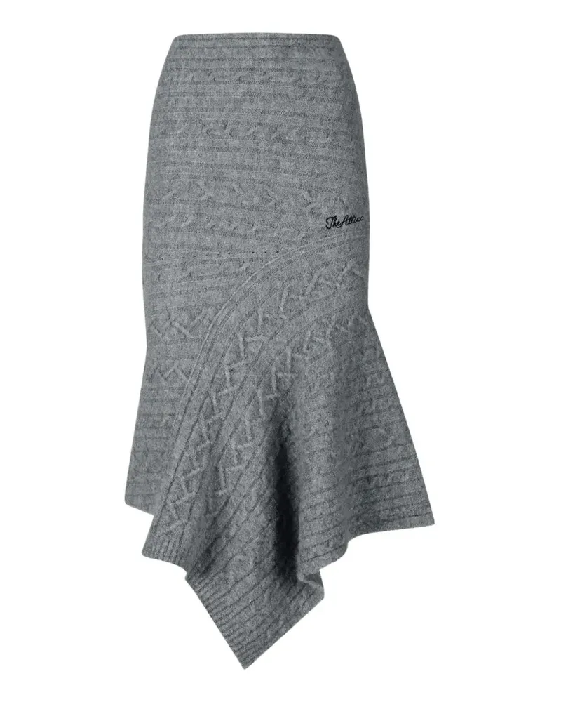 ATTICO cable-knit midi skirt - Grau Grau