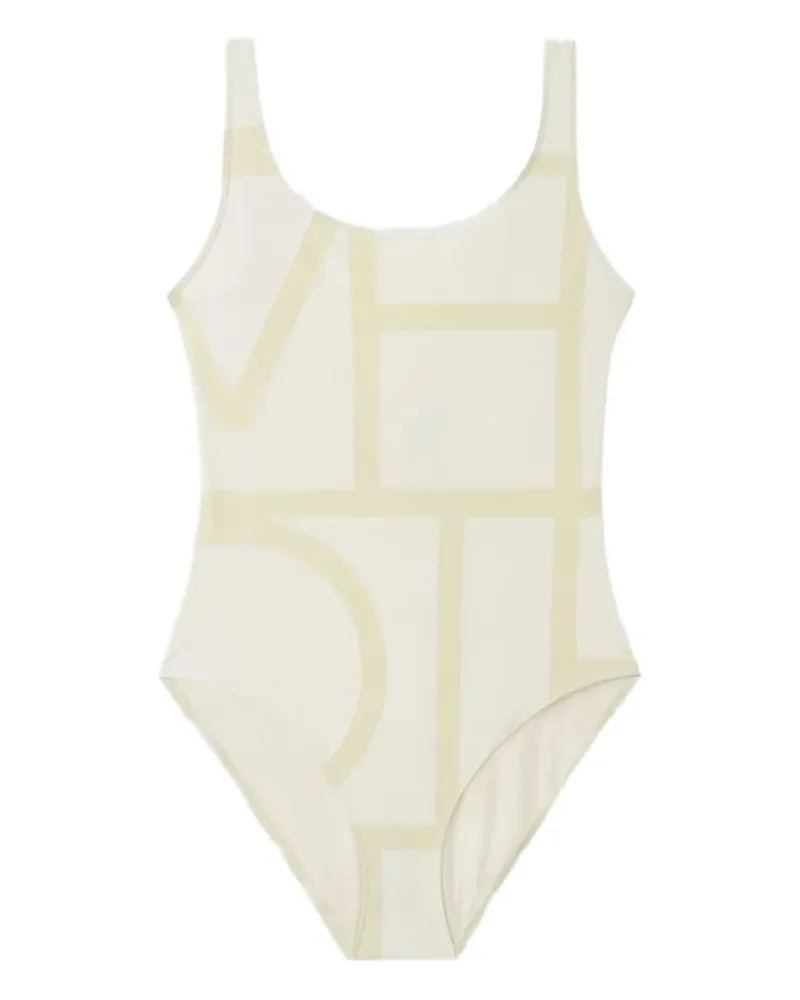 Totême Badeanzug mit geometrischem Print - Nude Nude