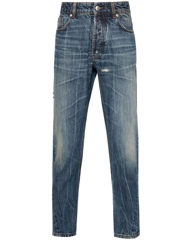 John Richmond Schmale Cropped-Jeans - Blau Blau