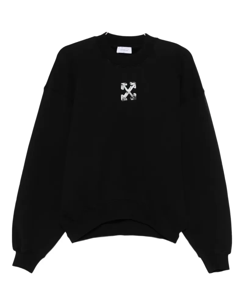 OFF-WHITE logo-print sweatshirt - Schwarz Schwarz