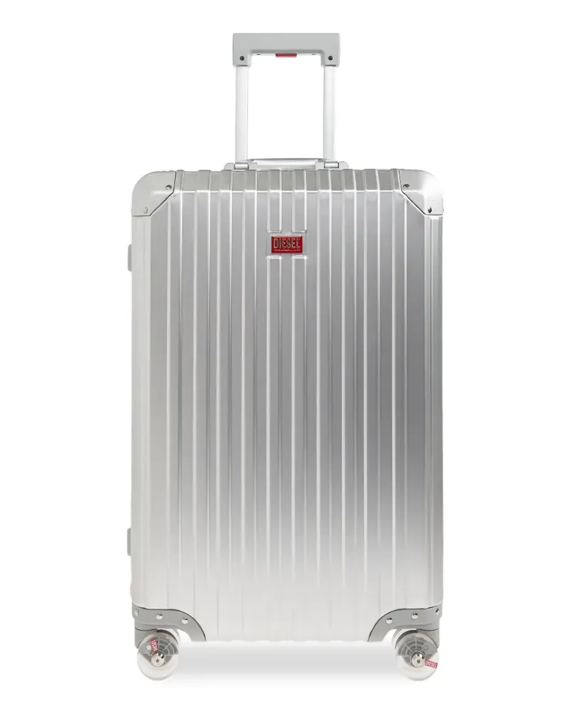 Diesel ribbed logo-plaque trolley - Silber Silber