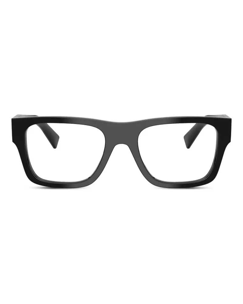Prada Brille mit eckigem Gestell - Schwarz Schwarz