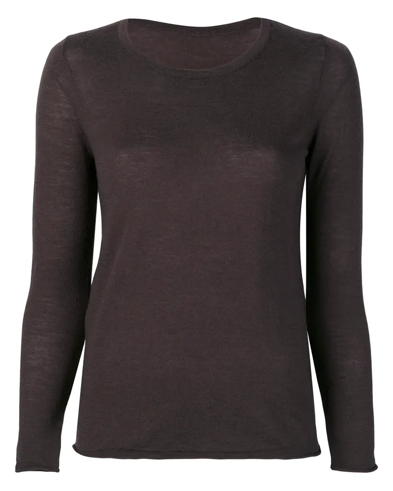 SottoMettimi Fein gestrickter Pullover - Braun Braun