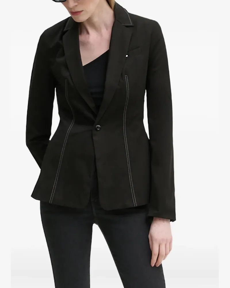 G-STAR RAW Blazer mit Ziernähten - Schwarz Schwarz