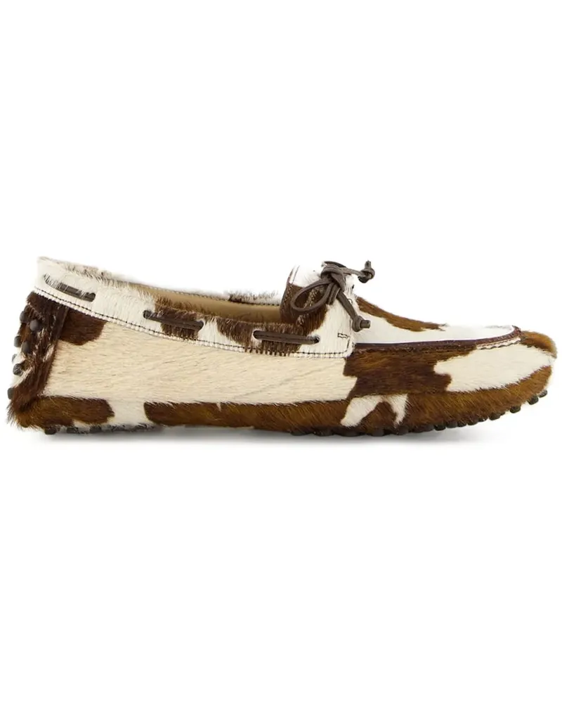 Le Monde Béryl Driver Loafer aus Kalbshaar - Nude Nude