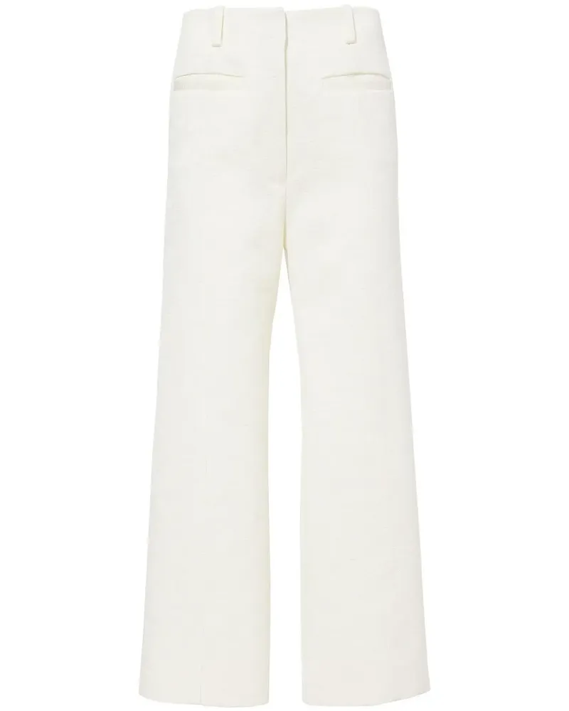 Proenza Schouler Hose mit Jacquardmuster - Weiß Weiß