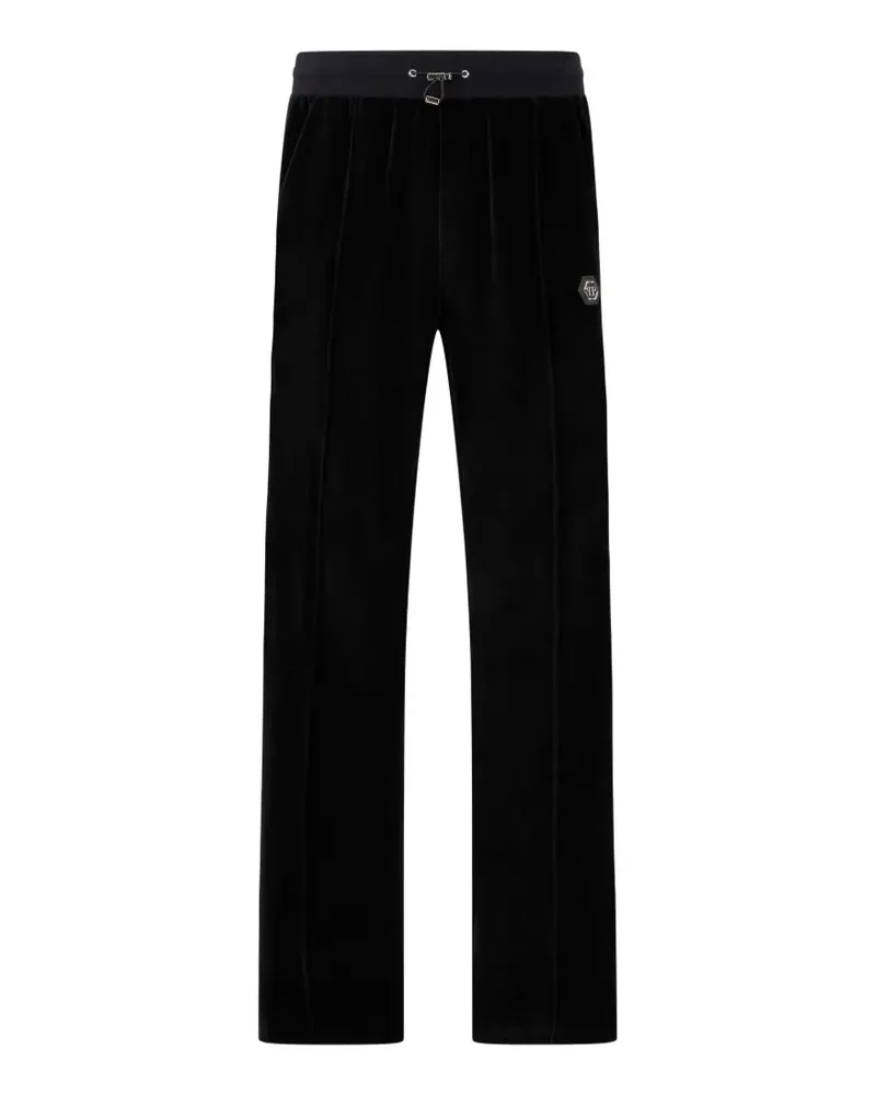 Philipp Plein Jogginghose mit Chenille-Struktur - Schwarz Schwarz