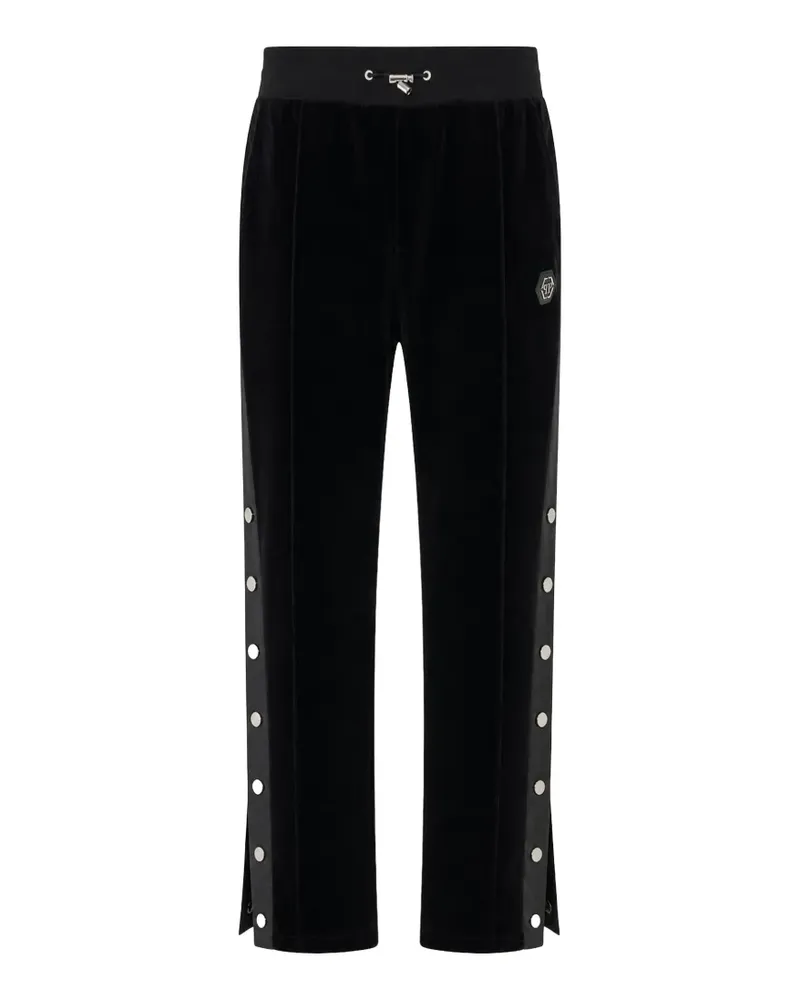 Philipp Plein Jogginghose mit Chenille-Struktur - Schwarz Schwarz