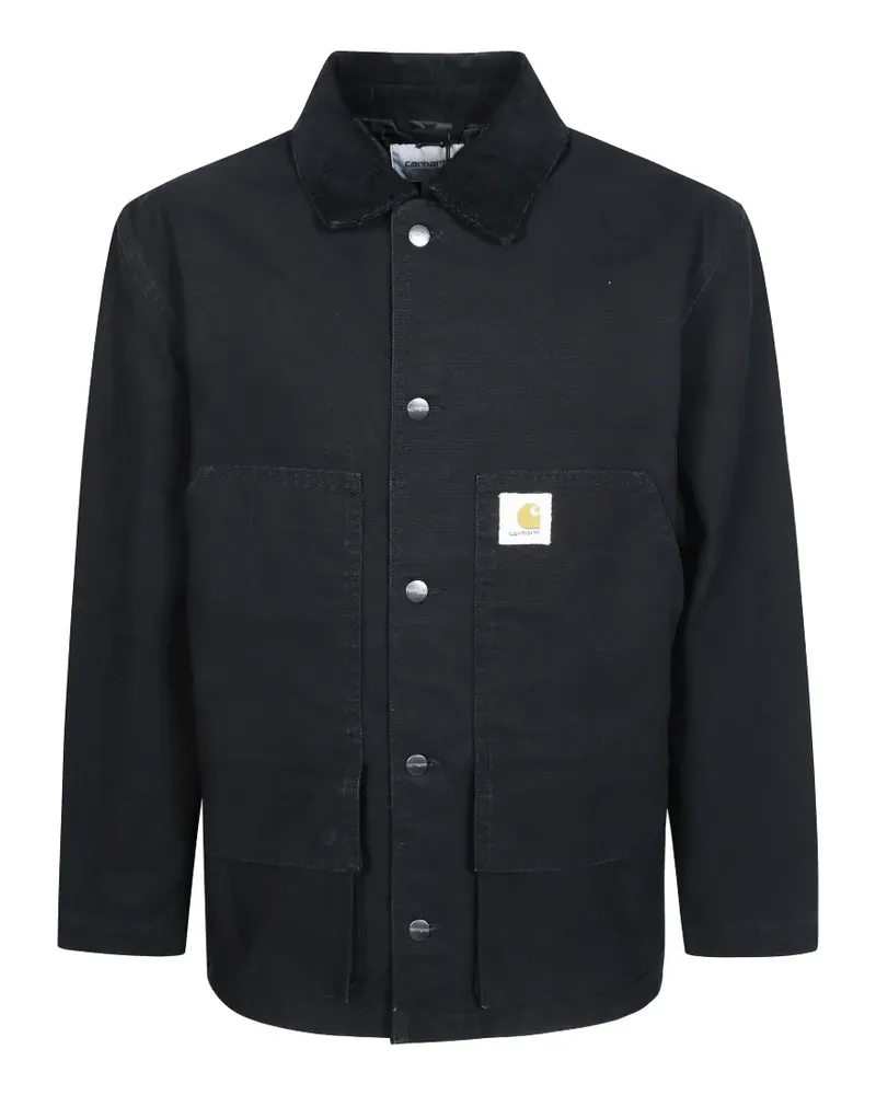 Carhartt WIP Lander Jacke mit Cordkragen - Schwarz Schwarz