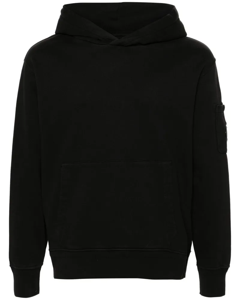 C.P. Company Diagonal Fleece Hoodie - Schwarz Schwarz