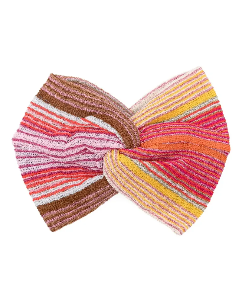 Missoni striped twist-detail headband - Rot Rot