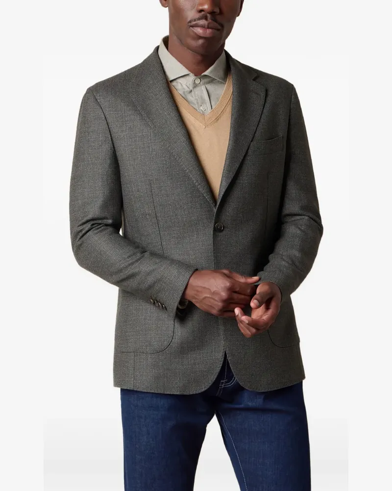 Brooks Brothers Sakko mit fallendem Revers - Grau Grau