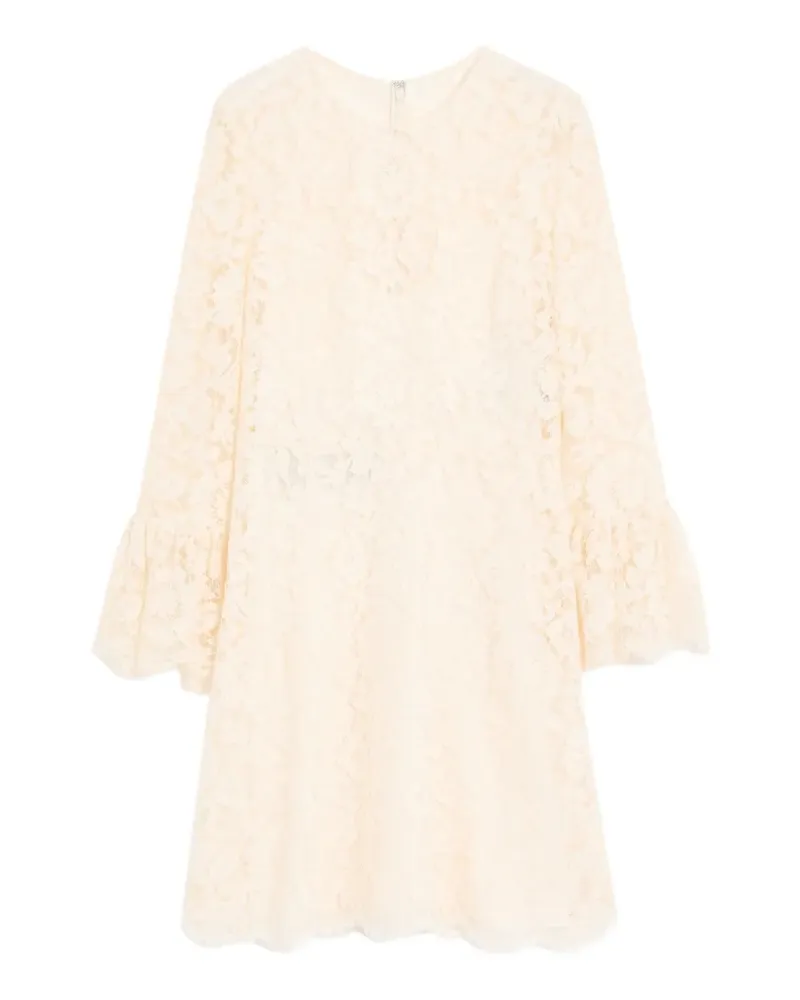 Valentino Garavani Gerüschtes Heavy Lace Kleid - Weiß Weiß