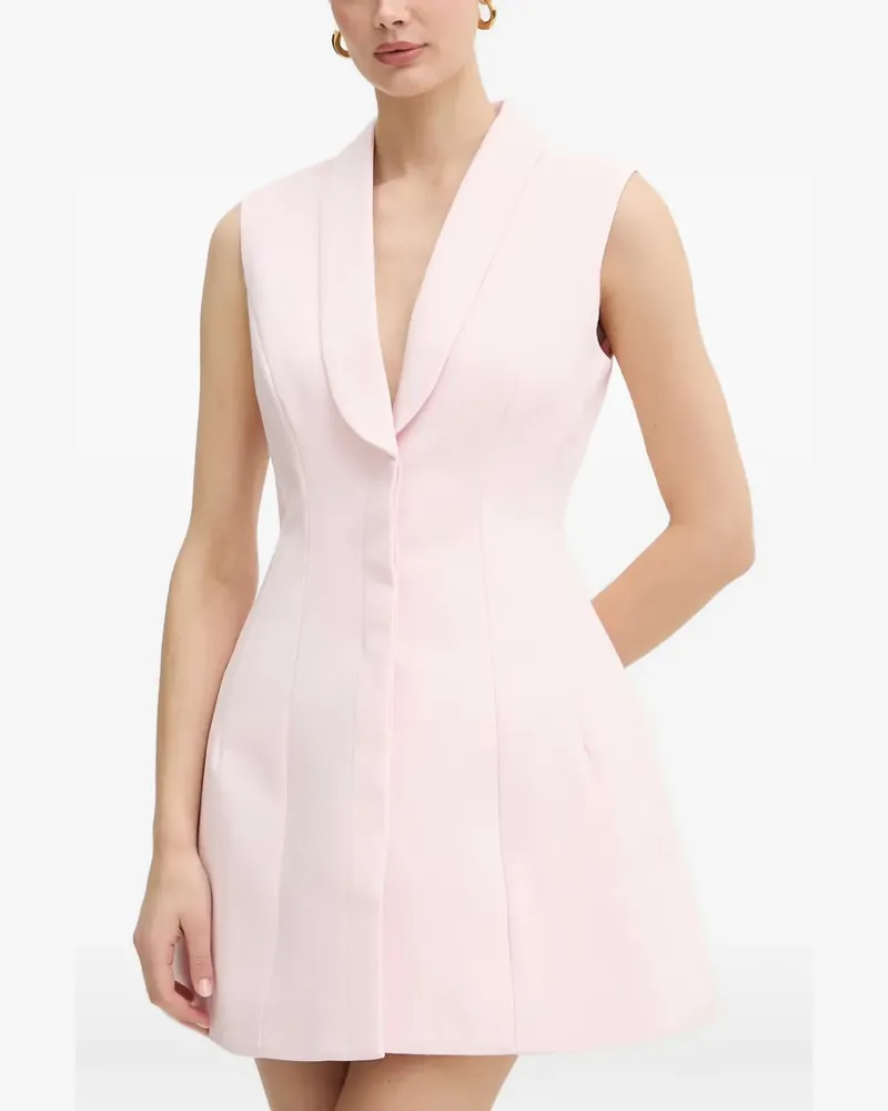 Bardot Destene Minikleid mit Schalkragen - Rosa Rosa