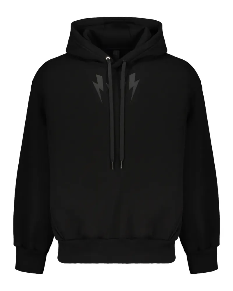 Neil Barrett thunderbolt-detail hoodie - Schwarz Schwarz