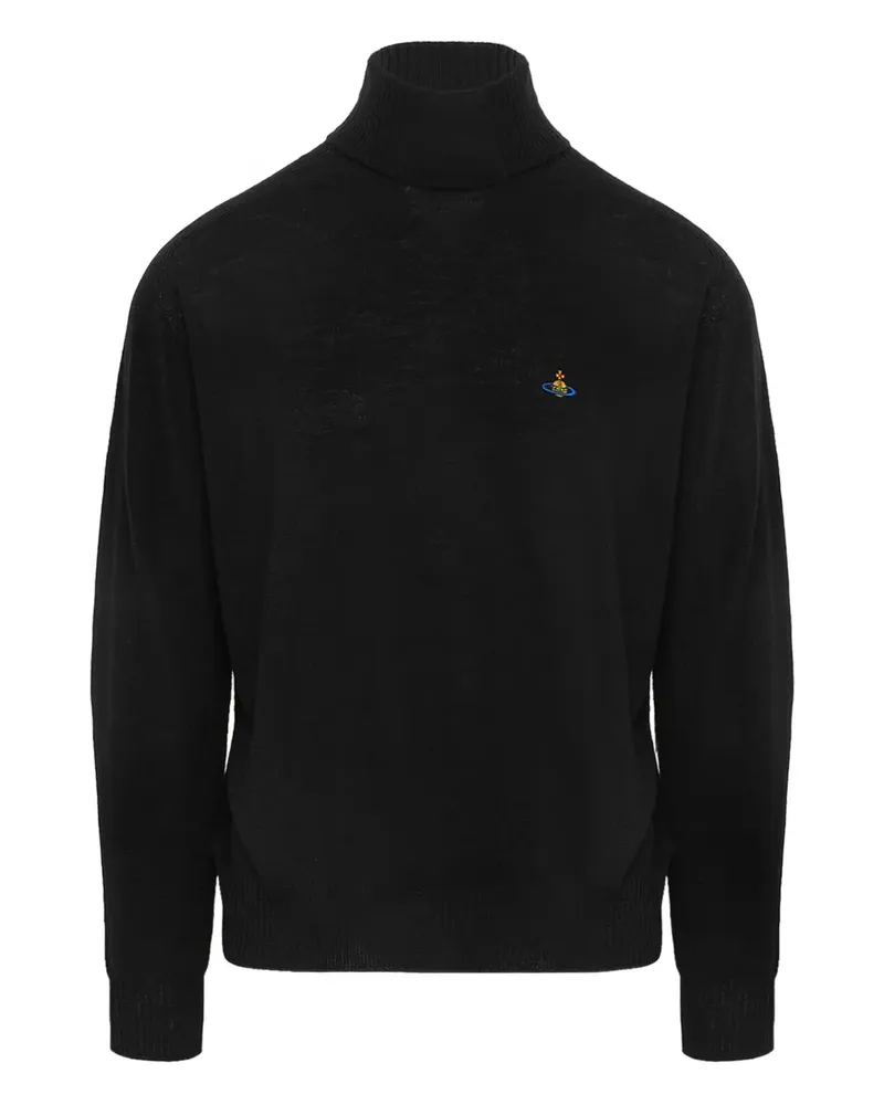 Vivienne Westwood Rollkragenpullover mit Orb-Verzierung - Schwarz Schwarz