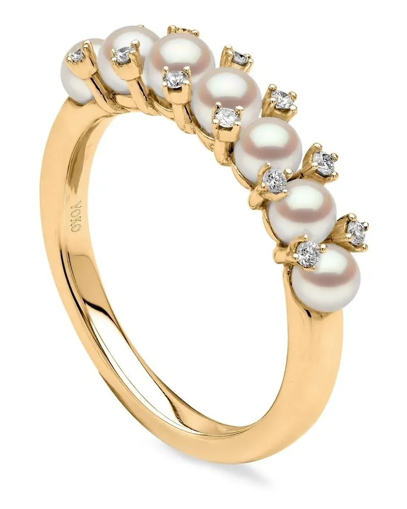 YOKO London 18kt Eclipse Gelbgoldring mit Akoya-Perlen und Diamanten Gold