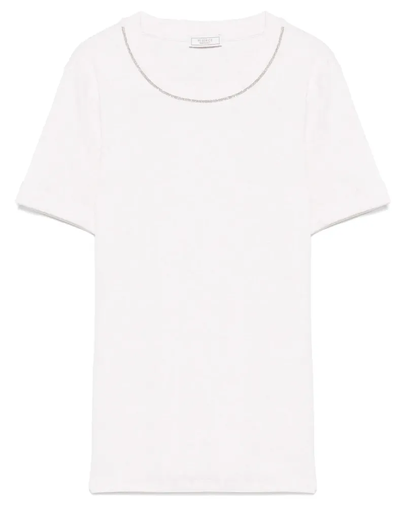 Peserico Geripptes T-Shirt - Nude Nude
