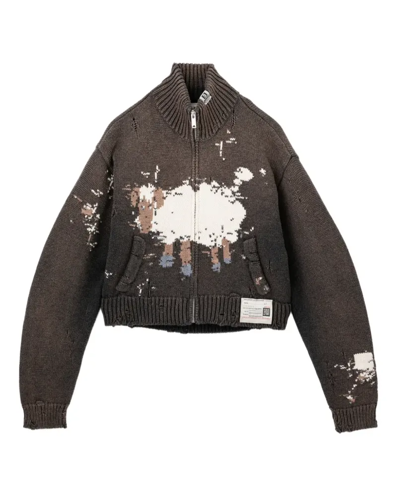MIHARAYASUHIRO Cardigan im Distressed-Look - Grau Grau