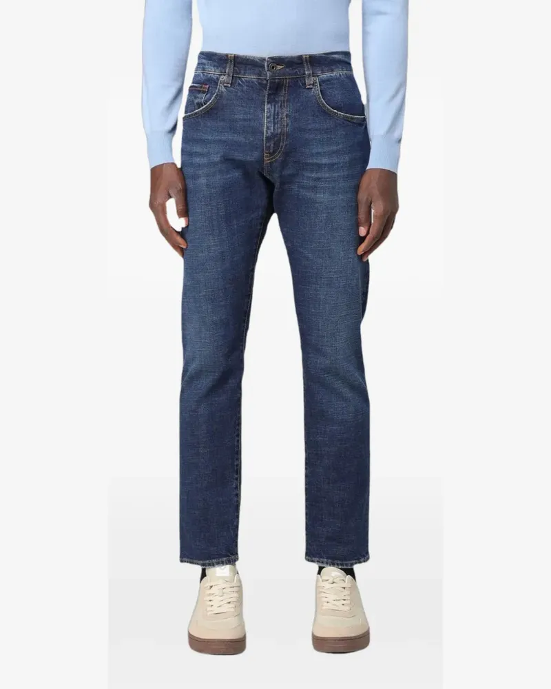 Fay faded slim-fit jeans - Blau Blau