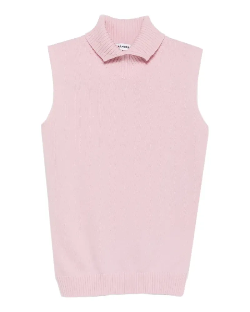 Jil Sander high-neck split-collar gilet - Rosa Rosa