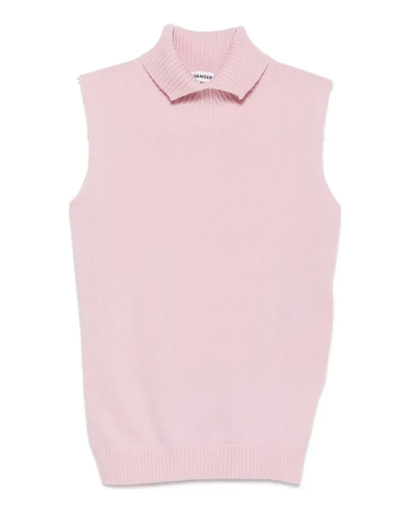 Jil Sander high-neck split-collar gilet - Rosa Rosa