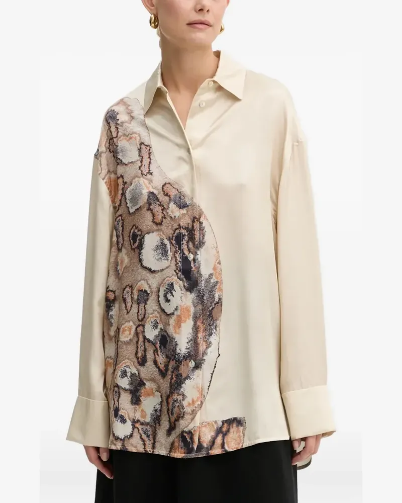 AERON abstract-print shirt - Nude Nude