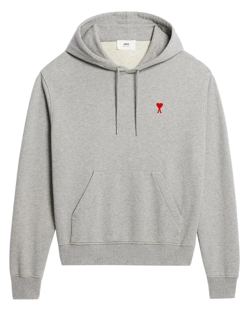 AMI Paris Ami de Coeur Hoodie aus Bio-Baumwolle - Grau Grau