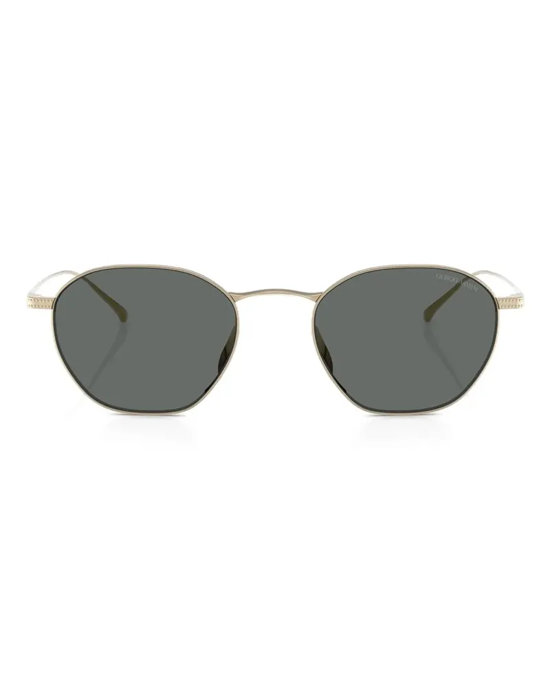 Giorgio Armani Runde Brille aus Titan - Gold Gold