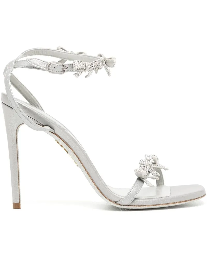 René Caovilla Sandalen mit Kristallen - Silber Silber