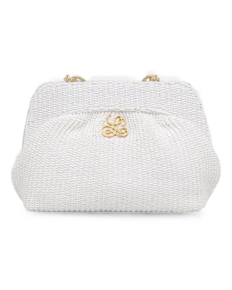 Luisa Spagnoli logo-plaque interwoven tote bag - Weiß Weiß