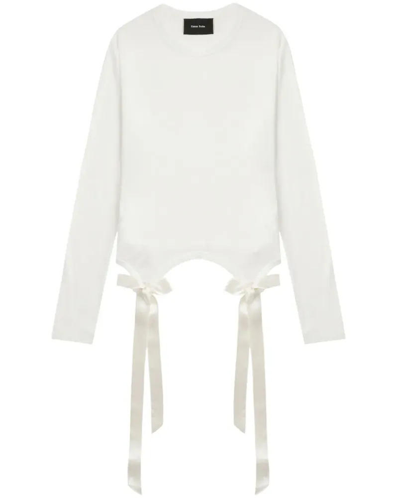 Simone Rocha Oberteil mit Schleifendetail - Weiß Weiß