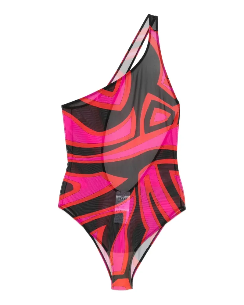 Emilio Pucci Marmo-print one-shoulder bodysuit - Schwarz Schwarz