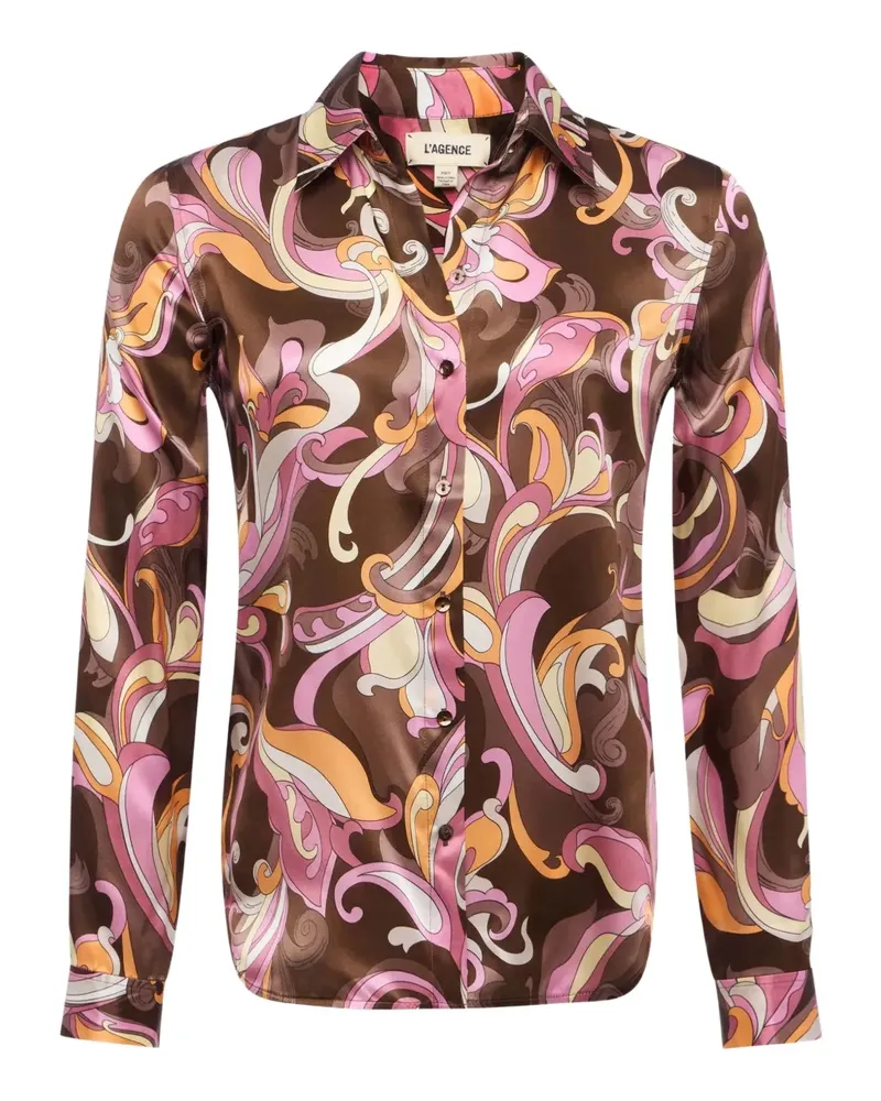 L'Agence Tyler long-sleeve shirt - Braun Braun