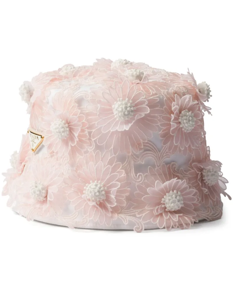 Prada Fischerhut aus Guipure-Spitze - Rosa Rosa