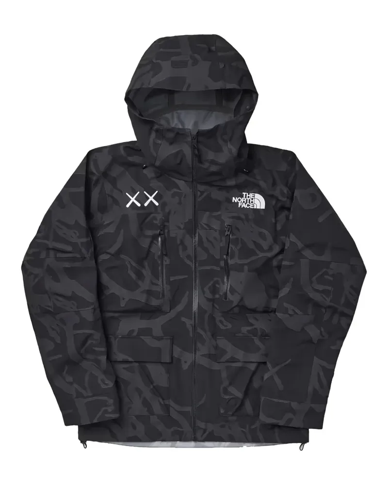 KAWS x TNF Freeride Jacke mit grafischem Print - Schwarz Schwarz