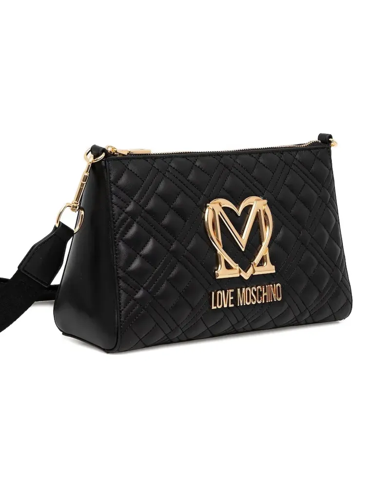 Moschino Gesteppte Umhängetasche - Schwarz Schwarz