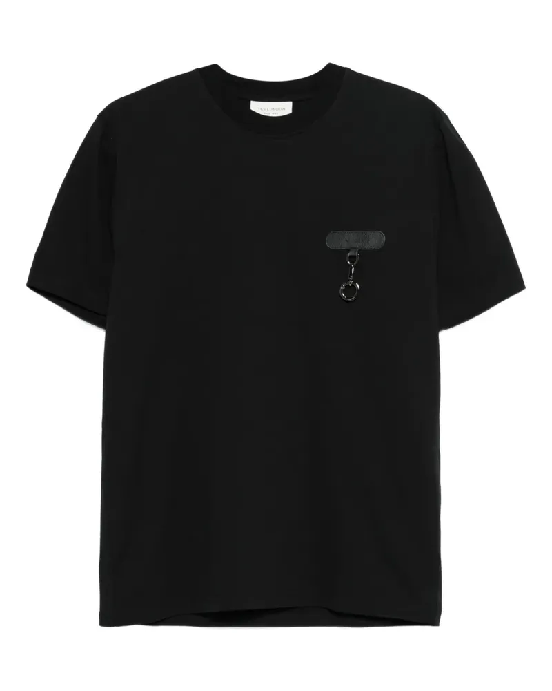 Yes London T-Shirt mit Logo-Patch - Schwarz Schwarz