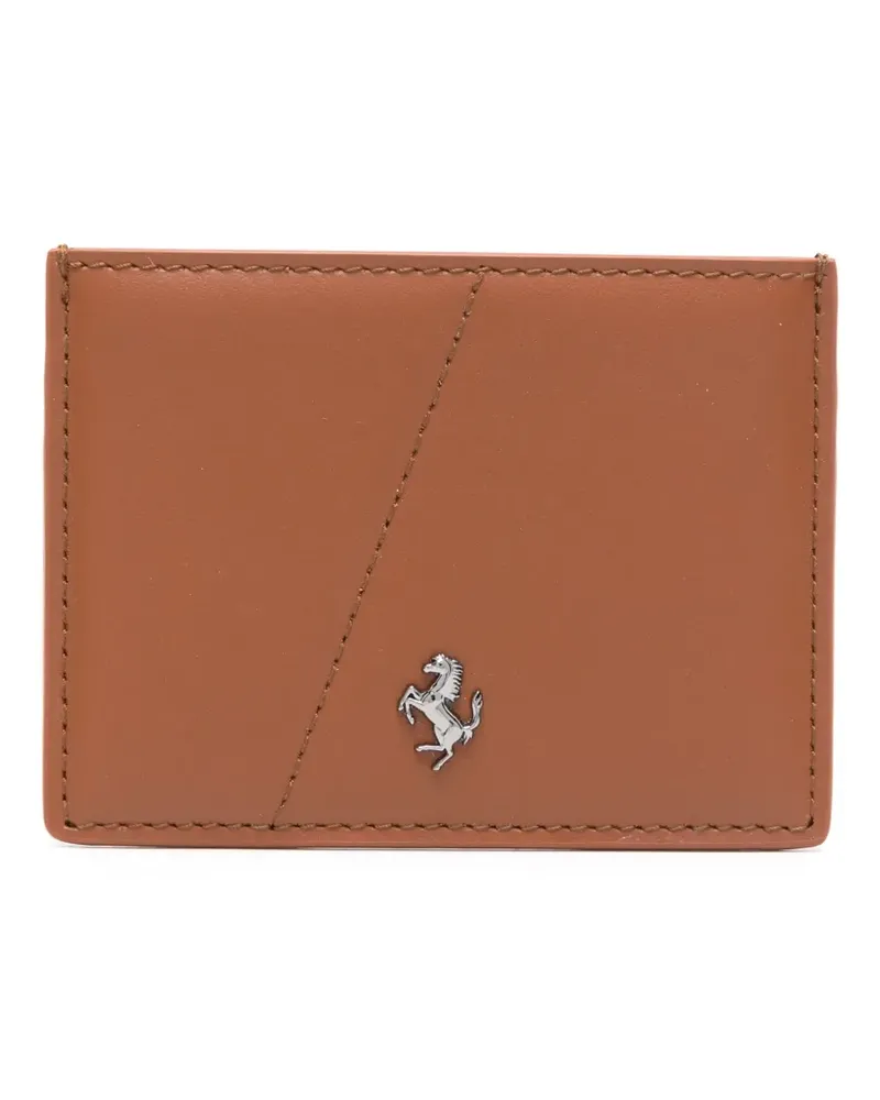 Ferrari Kartenetui mit Logo-Schild - Braun Braun
