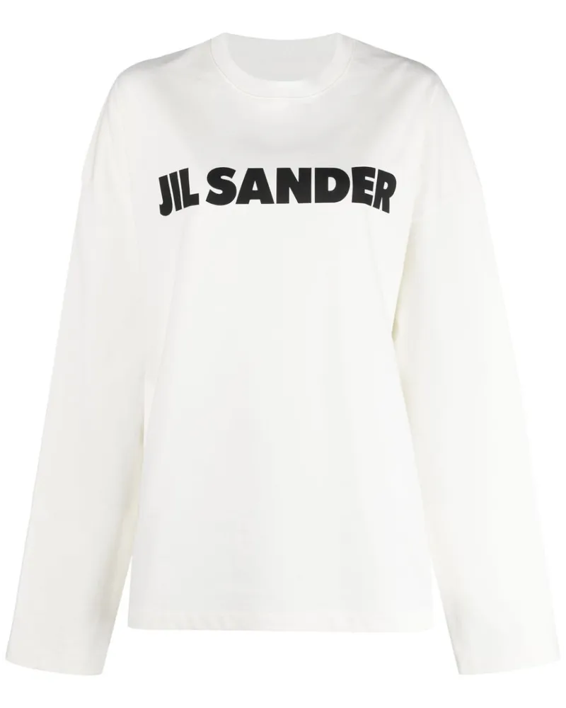 Jil Sander Sweatshirt mit Logo-Print - Weiß Weiß