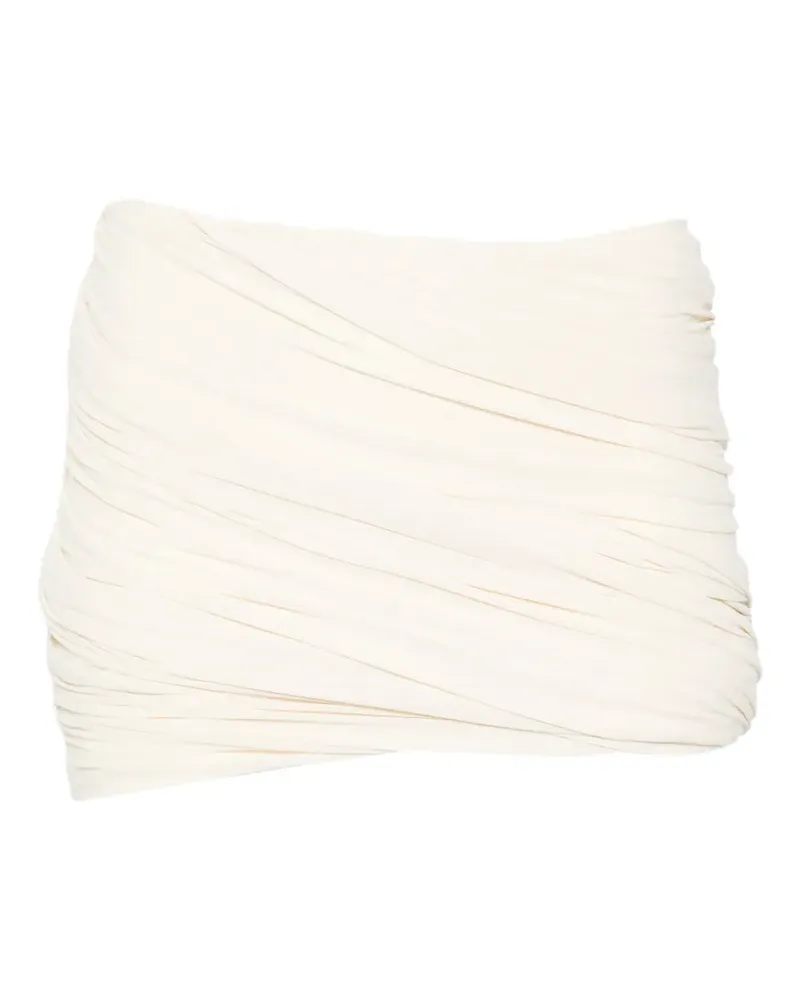 Rick Owens Lilies ruched mini fitted skirt - Nude Nude